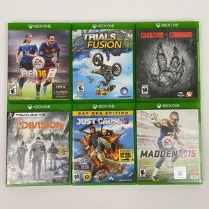 FIFA 16 Evolve The Division Madden 15 Trials Fusion Just Cause 3 - Xbox One Lot